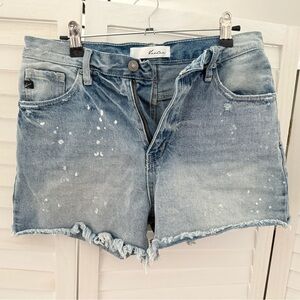 KanCan Blue Jean Shorts Distressed Mid-Thigh